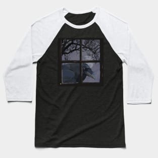 The raven in the window looking at you Baseball T-Shirt